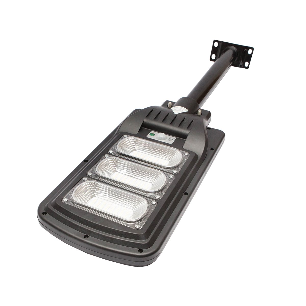 Lampa solara LED iluminat stradal 150W, 6500K, IP65 lumina rece cu panou solar si prindere pe stalp Breckner Germany